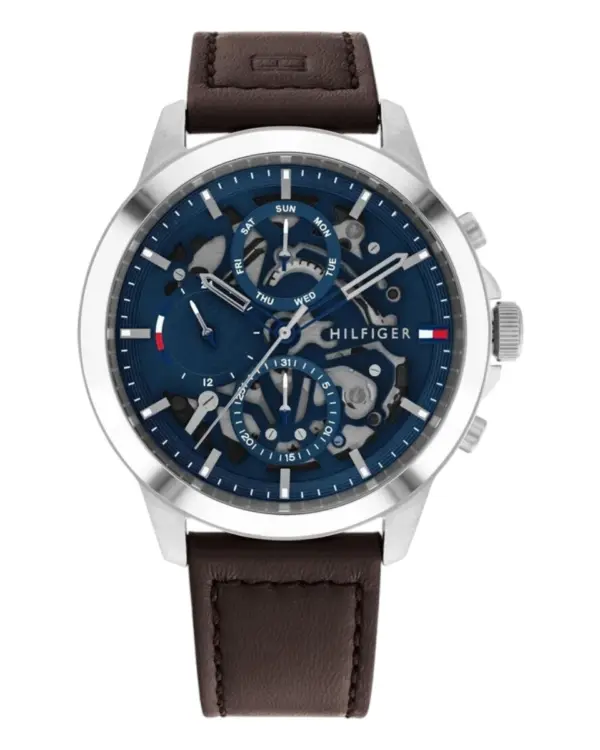 Tommy Hilfiger Henry Quartz Läder Blå
