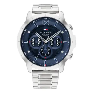 Tommy Hilfiger Luca Quartz Skelettiserad Stållänk Blå