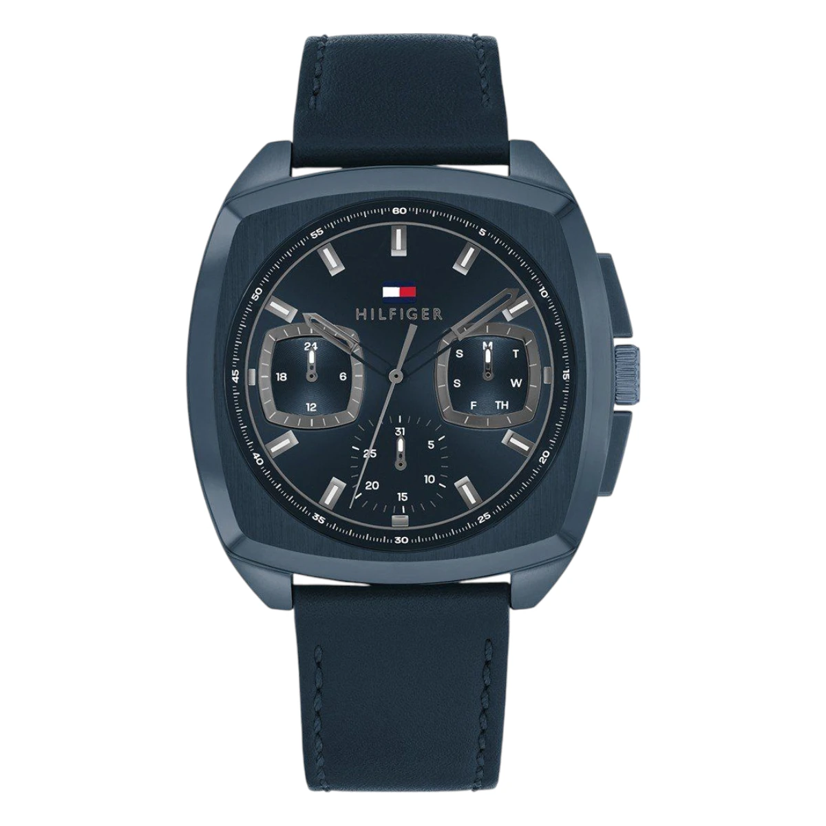 1710558_1 Tommy Hilfiger Apollo Quartz Läder Blå - Bild 1
