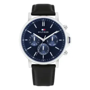 Tommy Hilfiger Tyson Quartz Läder Blå