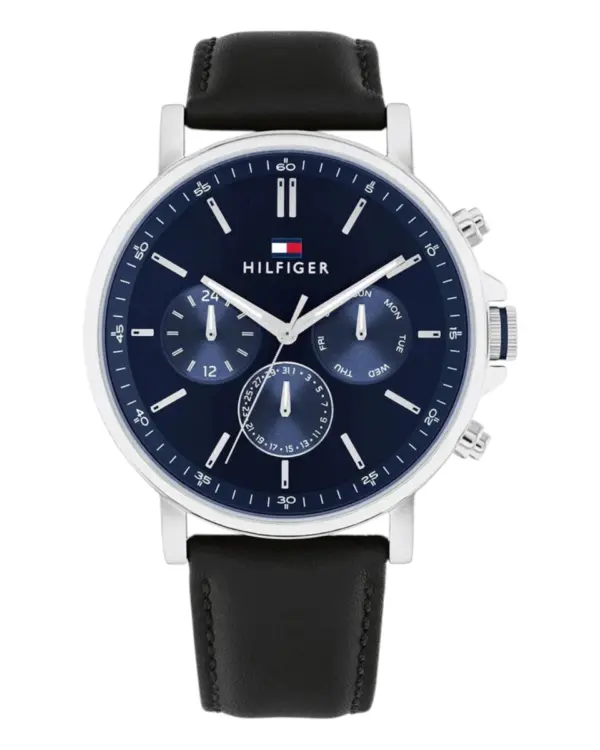 Tommy Hilfiger Tyson Quartz Läder Blå