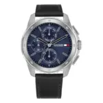 Tommy Hilfiger Walker Quartz Läder Blå