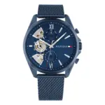 Tommy Hilfiger Baker Quartz Skelettiserad Stållänk Blå