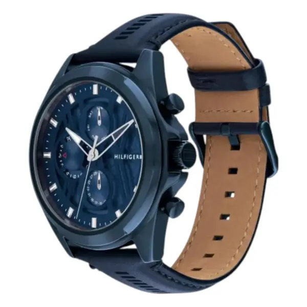 Tommy Hilfiger Jax Quartz Läder Blå, bild 2