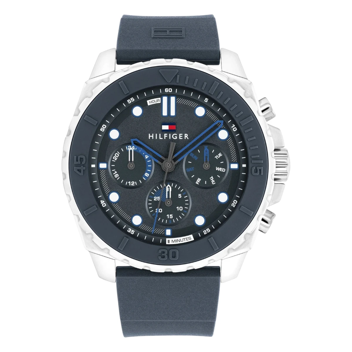 1710687_1 Tommy Hilfiger Morgan Quartz Silikon Blå - Bild 1