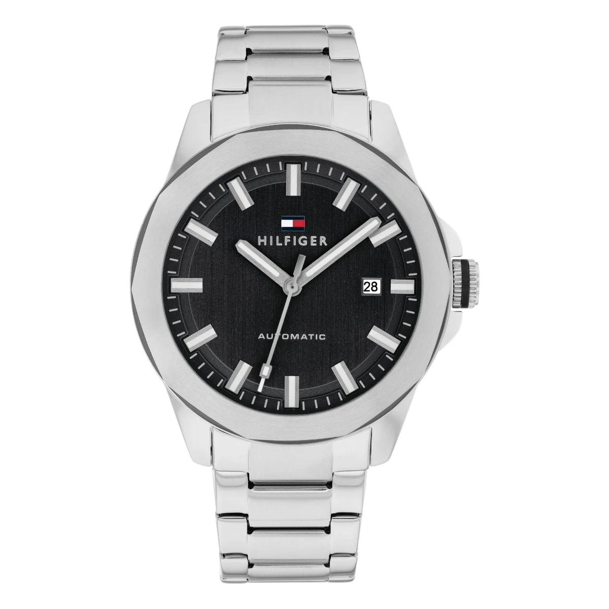 1710692_1 Tommy Hilfiger Lars Automatic Stållänk Svart - Bild 1