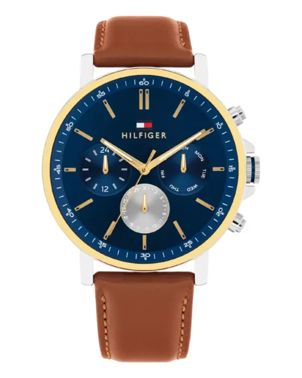 Tommy Hilfiger Tyson Quartz Läder Blå/Silver