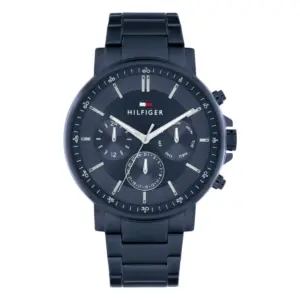 Tommy Hilfiger Tyson Quartz Blåtonad Stållänk Blå