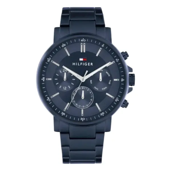 Tommy Hilfiger Tyson Quartz Blåtonad Stållänk Blå