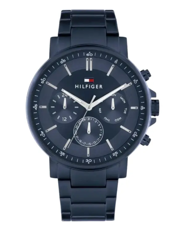 Tommy Hilfiger Tyson Quartz Blåtonad Stållänk Blå
