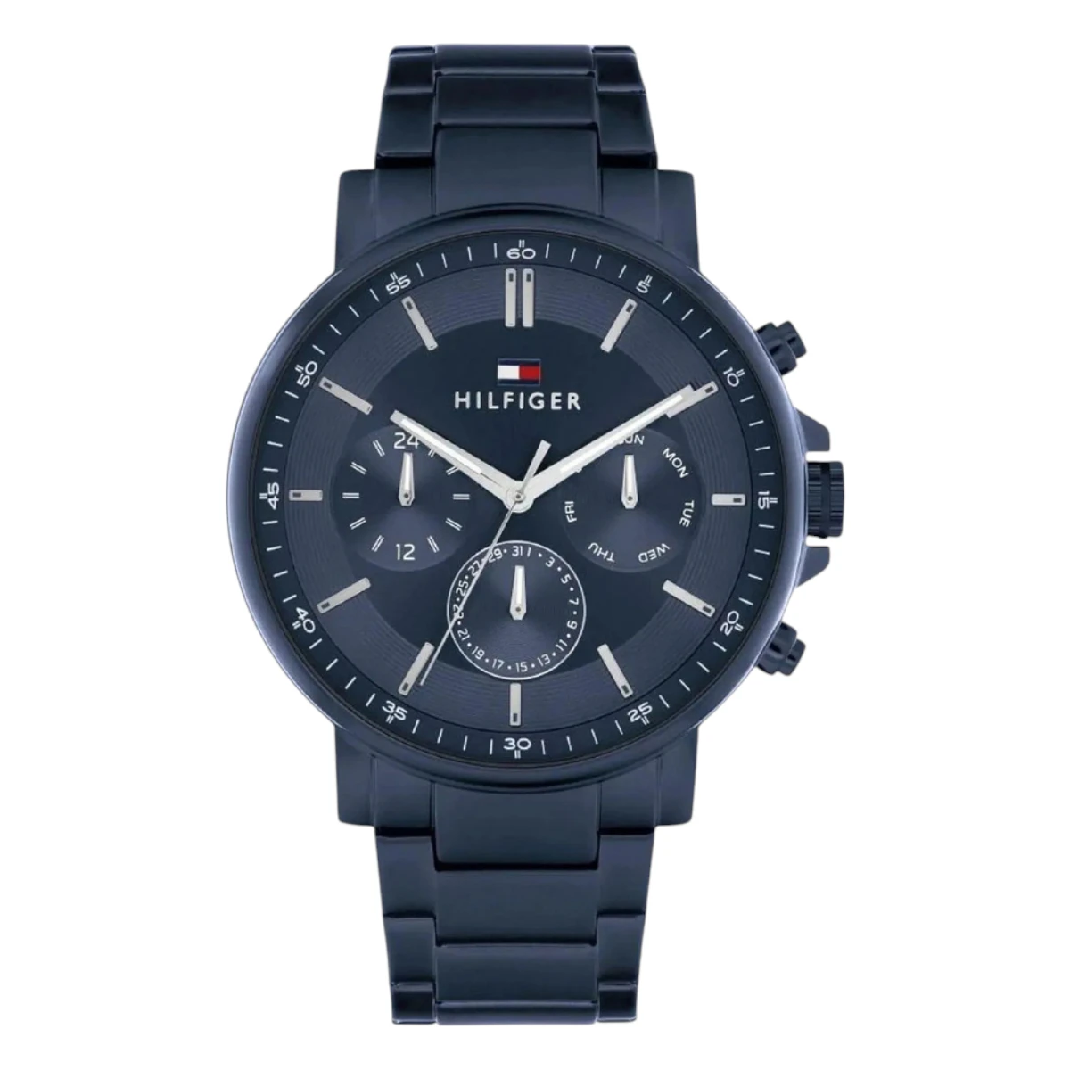 1710705 Tommy Hilfiger Tyson Quartz Blåtonad Stållänk Blå