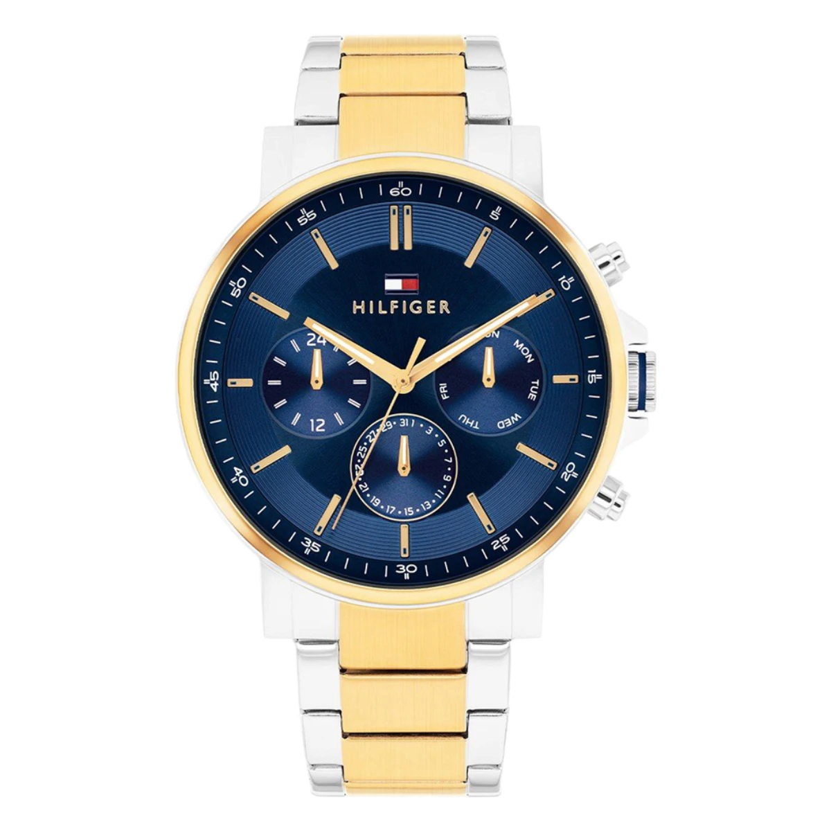 1710710 Tommy Hilfiger Tyson Quartz Tvåfärgad Stållänk Blå