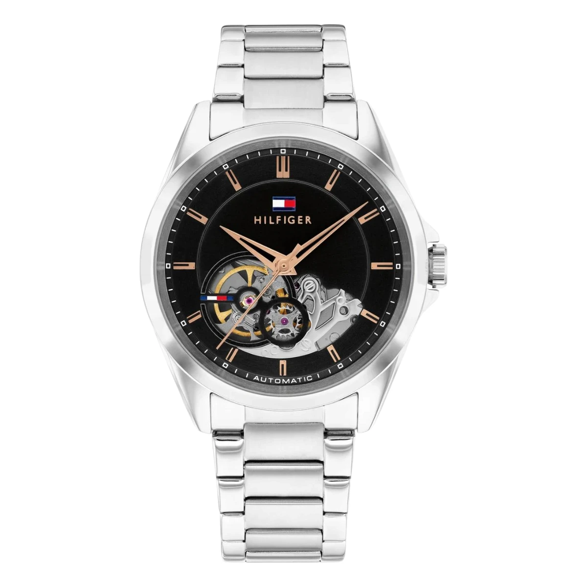 1710718_1 Tommy Hilfiger Baker Automatic Stållänk Svart - Bild 1