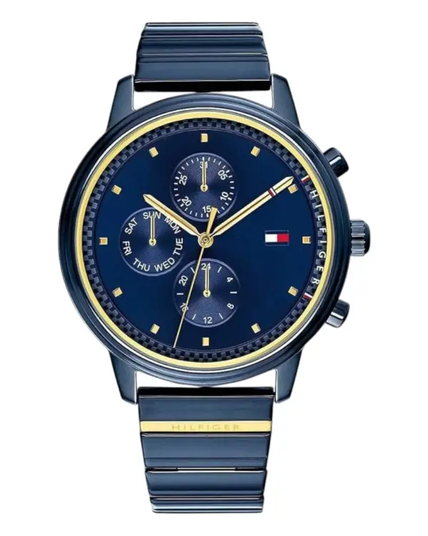 Tommy Hilfiger Blake Quartz Tvåfärgad Stållänk Blå