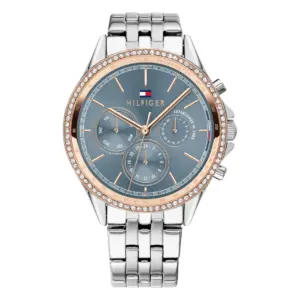 Tommy Hilfiger Ari Quartz Roséguldsdetaljer Blå