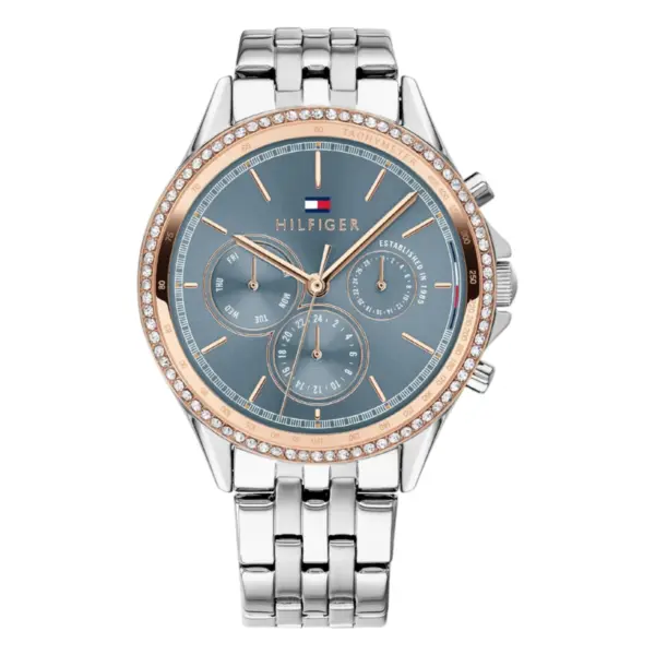 Tommy Hilfiger Ari Quartz Roséguldsdetaljer Blå