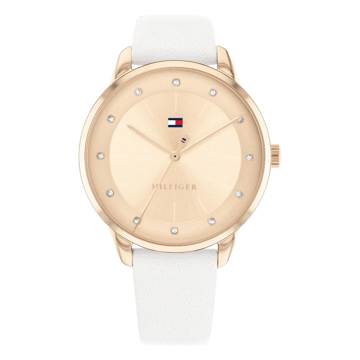 1782543_1 Tommy Hilfiger Paige Quartz Läder Roséguld - Bild 1