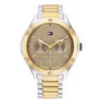 Tommy Hilfiger Lexi Quartz Tvåfärgad Stållänk Brun