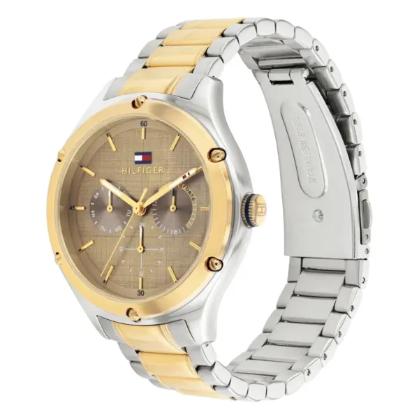 Tommy Hilfiger Lexi Quartz Tvåfärgad Stållänk Brun, bild 2