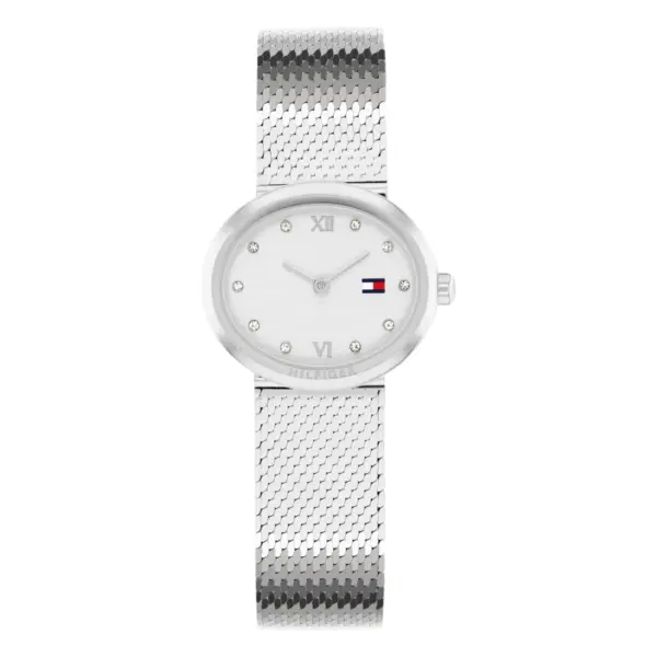 Tommy Hilfiger Moira Quartz Oval Milaneselänk Silver