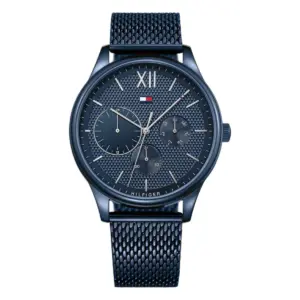 Tommy Hilfiger Damon Quartz Blåtonad Stållänk Blå