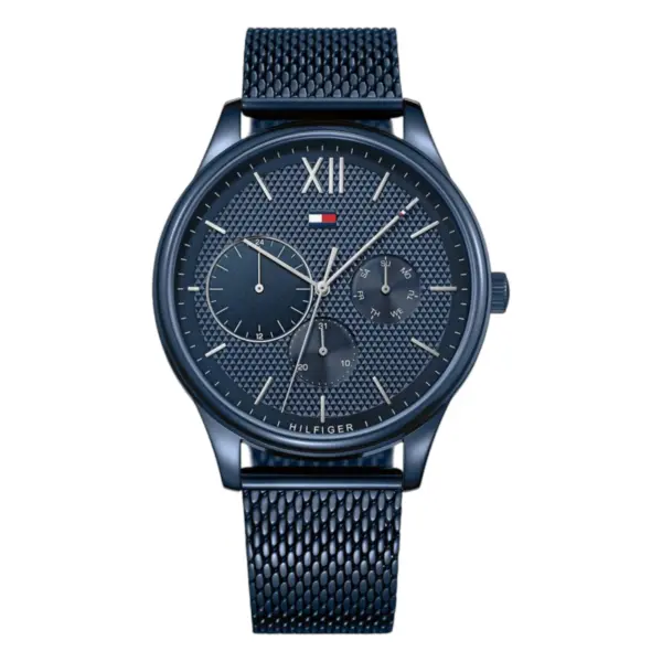 Tommy Hilfiger Damon Quartz Blåtonad Stållänk Blå