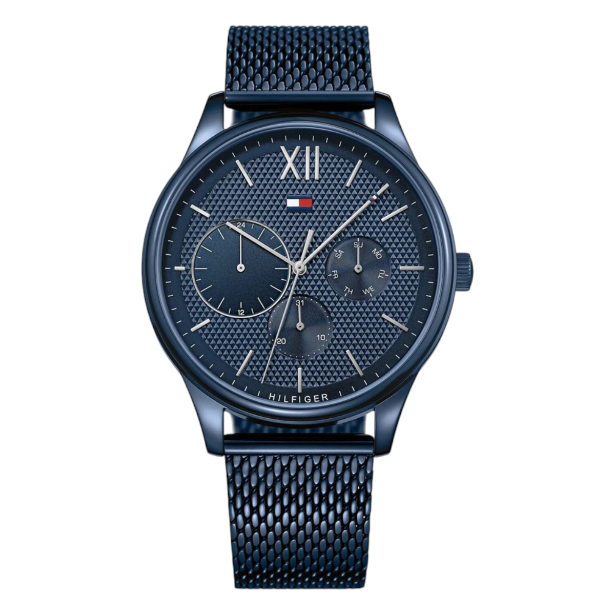 1791421 Tommy Hilfiger Damon Quartz Blåtonad Stållänk Blå
