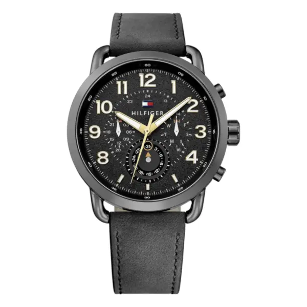 Tommy Hilfiger Briggs Quartz Läder Svart