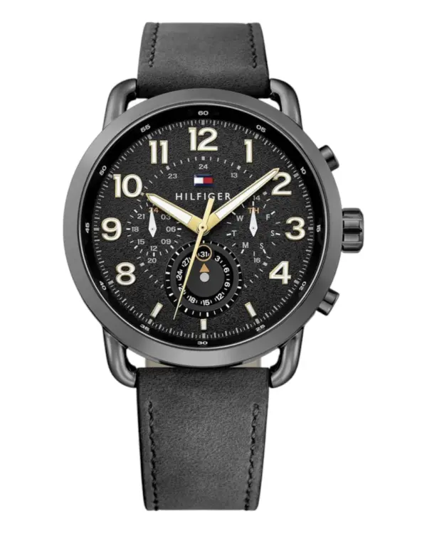 Tommy Hilfiger Briggs Quartz Läder Svart