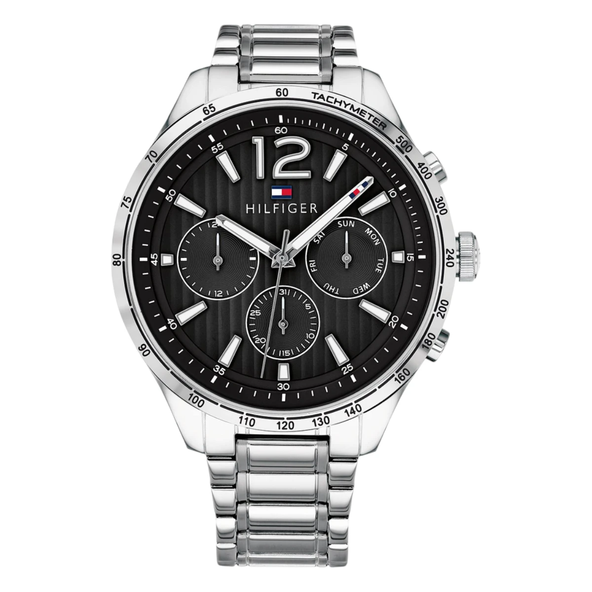 1791469 Tommy Hilfiger Gavin Quartz Stållänk Svart