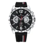 Tommy Hilfiger Decker Quartz Silikonarmband Svart
