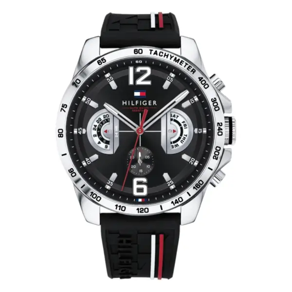 Tommy Hilfiger Decker Quartz Silikonarmband Svart