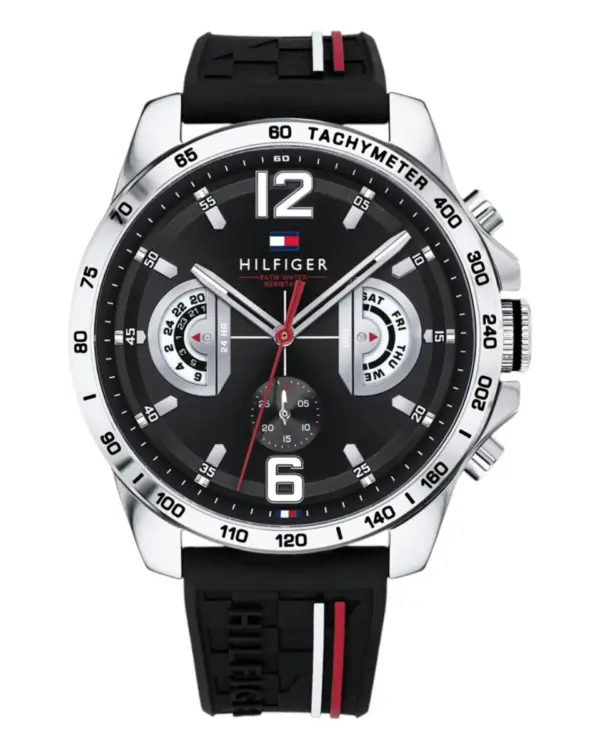 Tommy Hilfiger Decker Quartz Silikonarmband Svart
