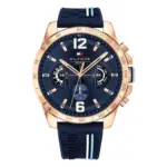 Tommy Hilfiger Decker Quartz Silikonarmband Blå