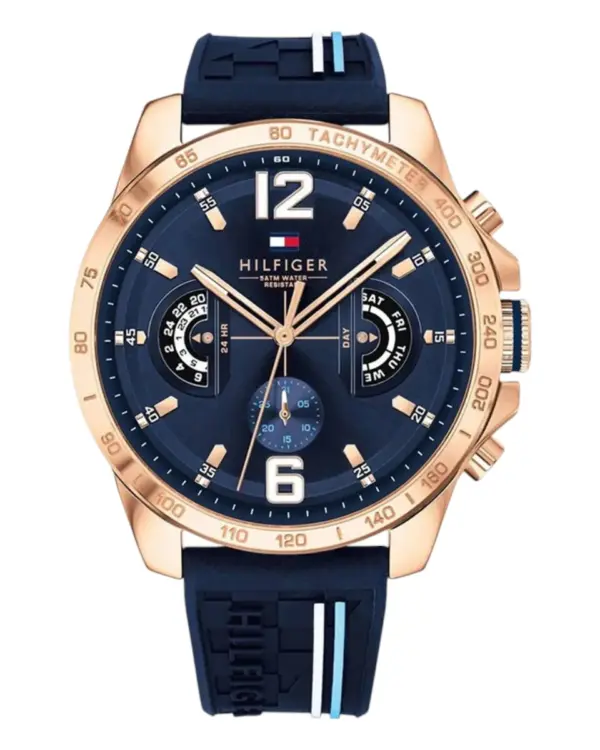 Tommy Hilfiger Decker Quartz Silikonarmband Blå