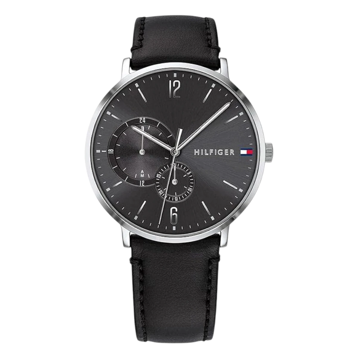 1791509 Tommy Hilfiger Brooklyn Quartz Läder Svart