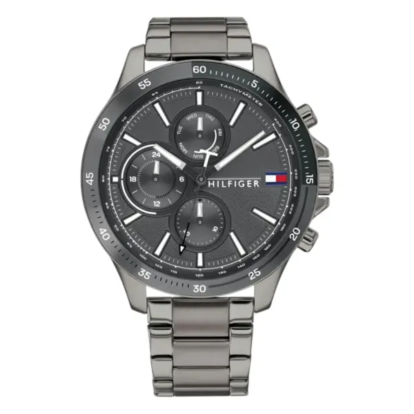 Tommy Hilfiger Bank Quartz Stållänk Grå