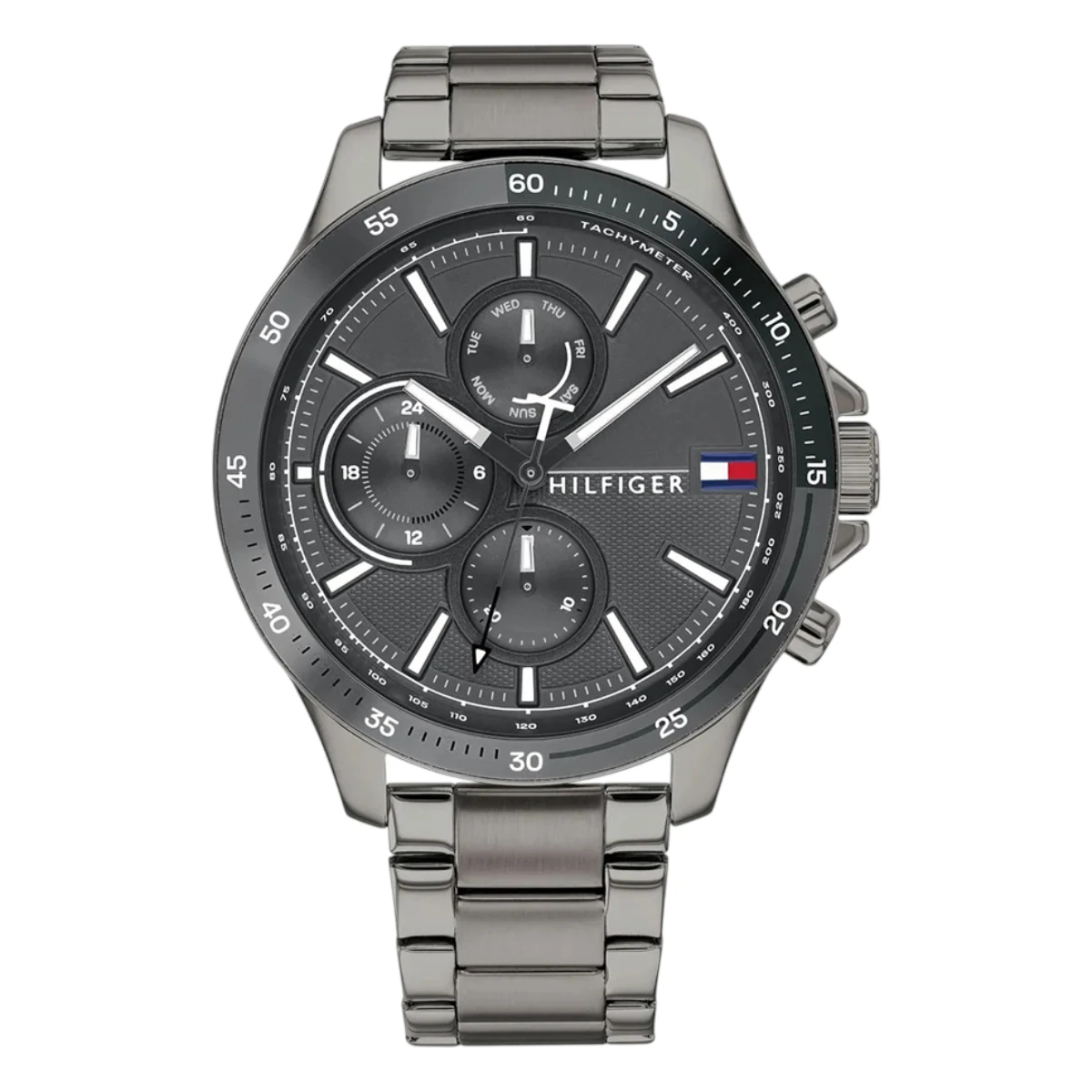 1791719 Tommy Hilfiger Bank Quartz Stållänk Grå