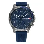 Tommy Hilfiger Bank Quartz Silikon Blå