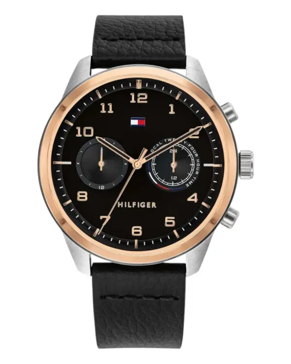 Tommy Hilfiger Patrick Dualtimer Läder Svart