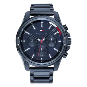 Tommy Hilfiger Mason Quartz Blåtonad Stållänk Blå