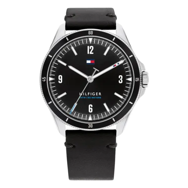 Tommy Hilfiger Maverick Quartz Läder Svart