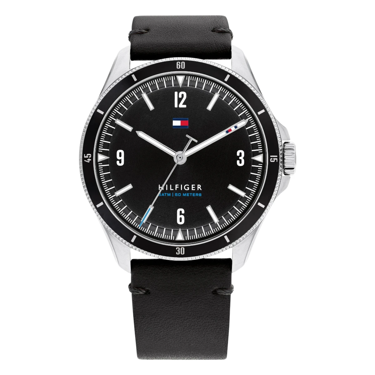 1791904_1 Tommy Hilfiger Maverick Quartz Läder Svart - Bild 1
