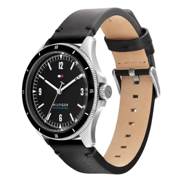Tommy Hilfiger Maverick Quartz Läder Svart, bild 2