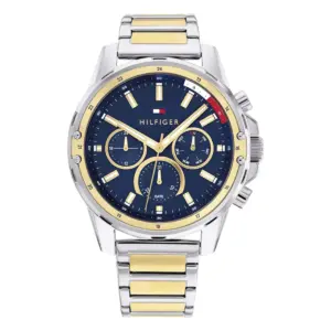 Tommy Hilfiger Mason Quartz Tvåfärgad Stållänk Blå
