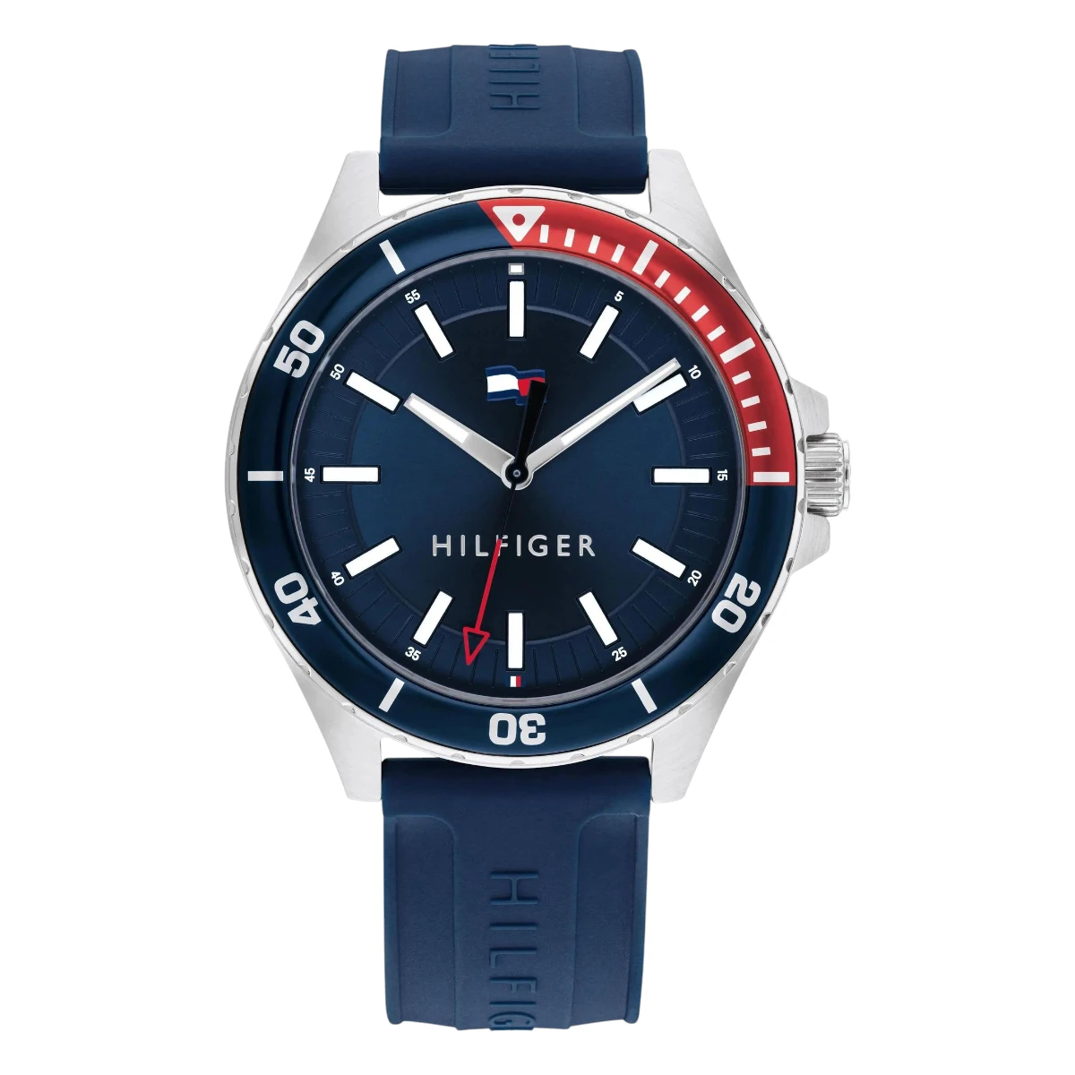 1792009_1 Tommy Hilfiger Quartz Stålboett Silikon Blå - Bild 1
