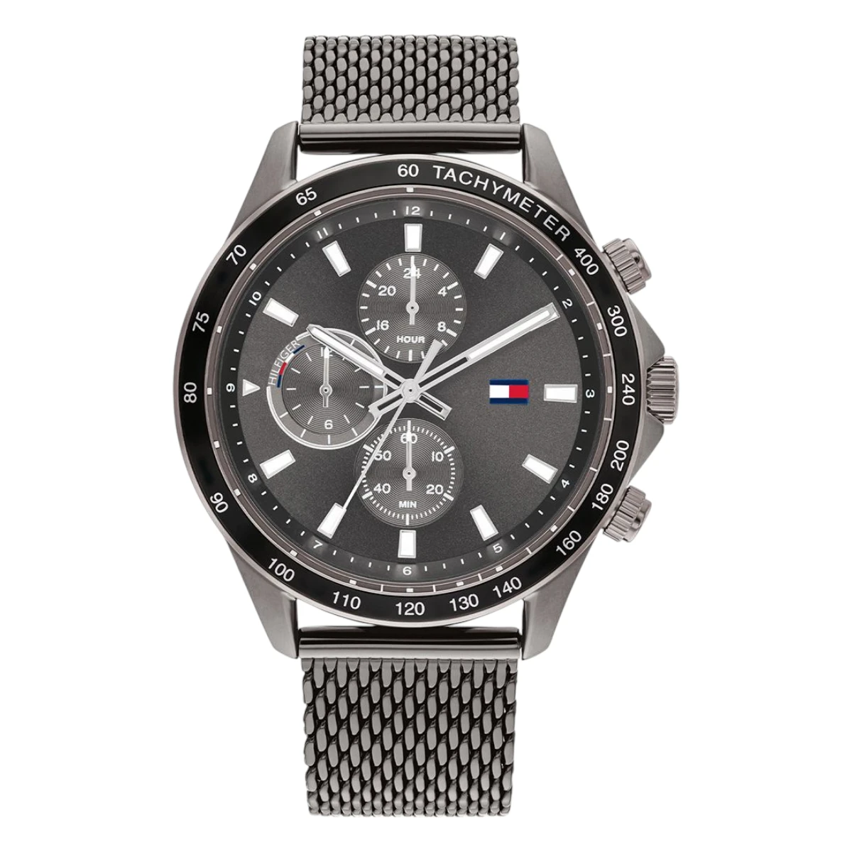 1792019_1 Tommy Hilfiger Miles Quartz Mesh Grå - Bild 1
