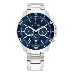 Tommy Hilfiger Jordan Dualtimer Quartz Stållänk Blå