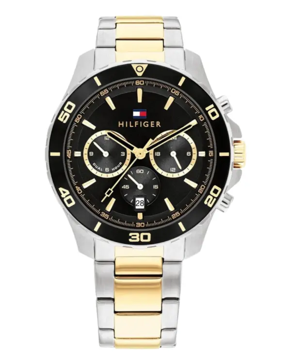 Tommy Hilfiger Jordan Dualtimer Tvåfärgad Stållänk Svart
