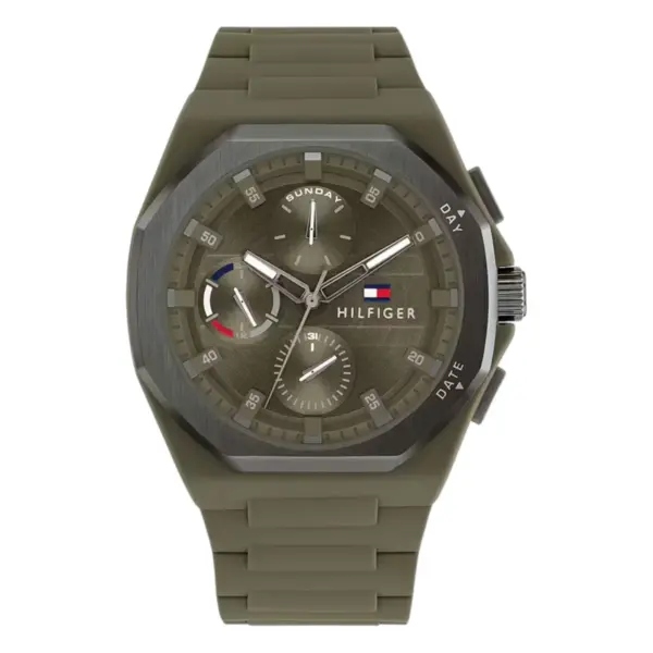 Tommy Hilfiger Neo Quartz Silikonarmband Grön